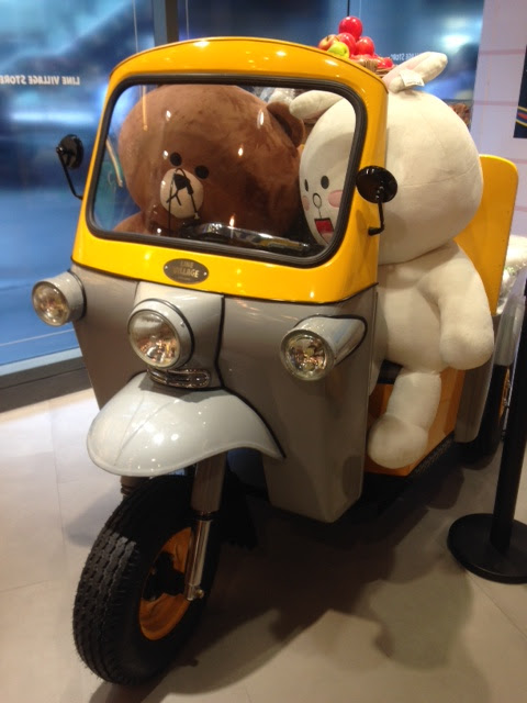 Bangkok tuk-tuk line friends characters